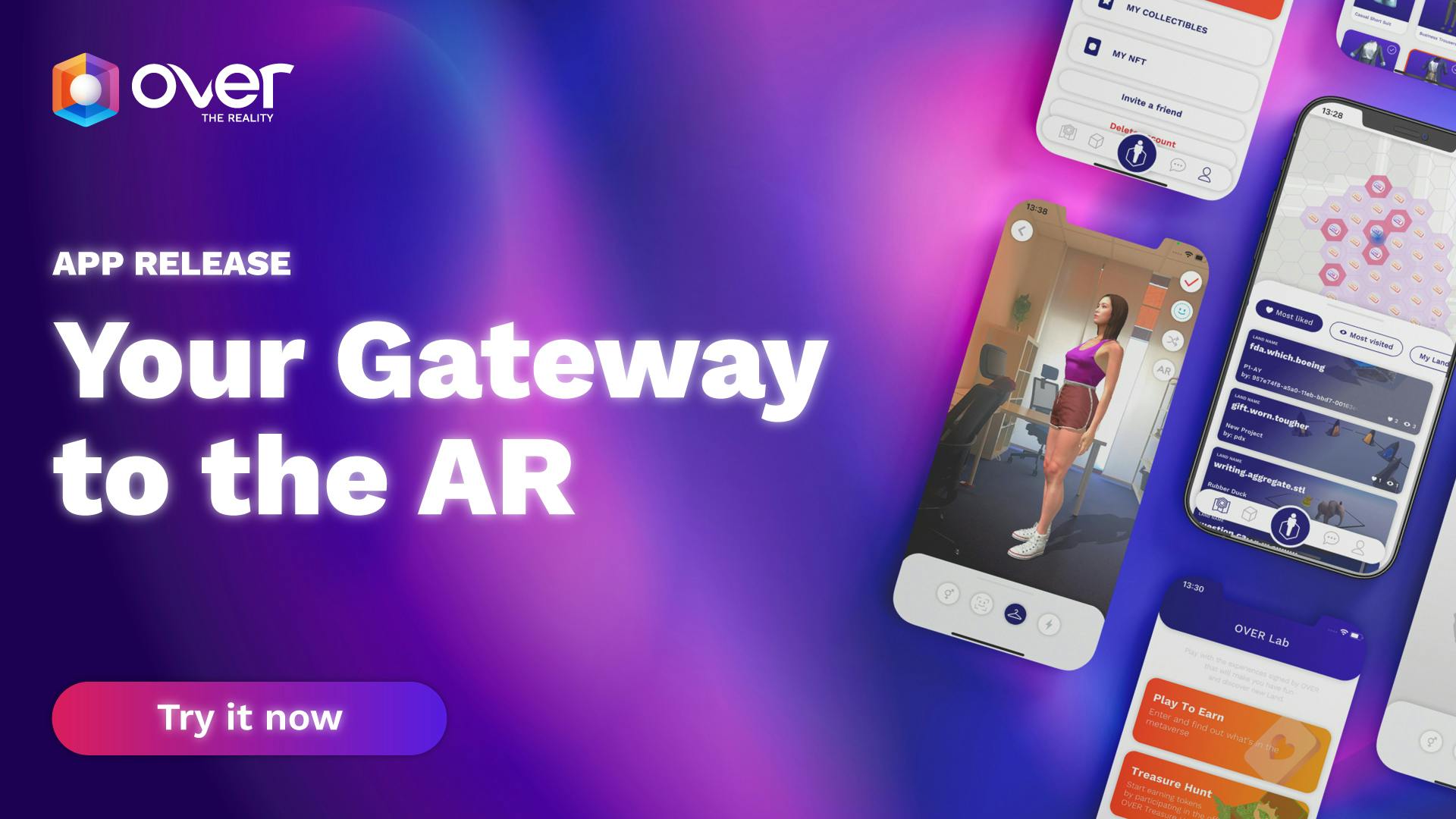 OVER App Release: an improved Layout for a better AR Experience