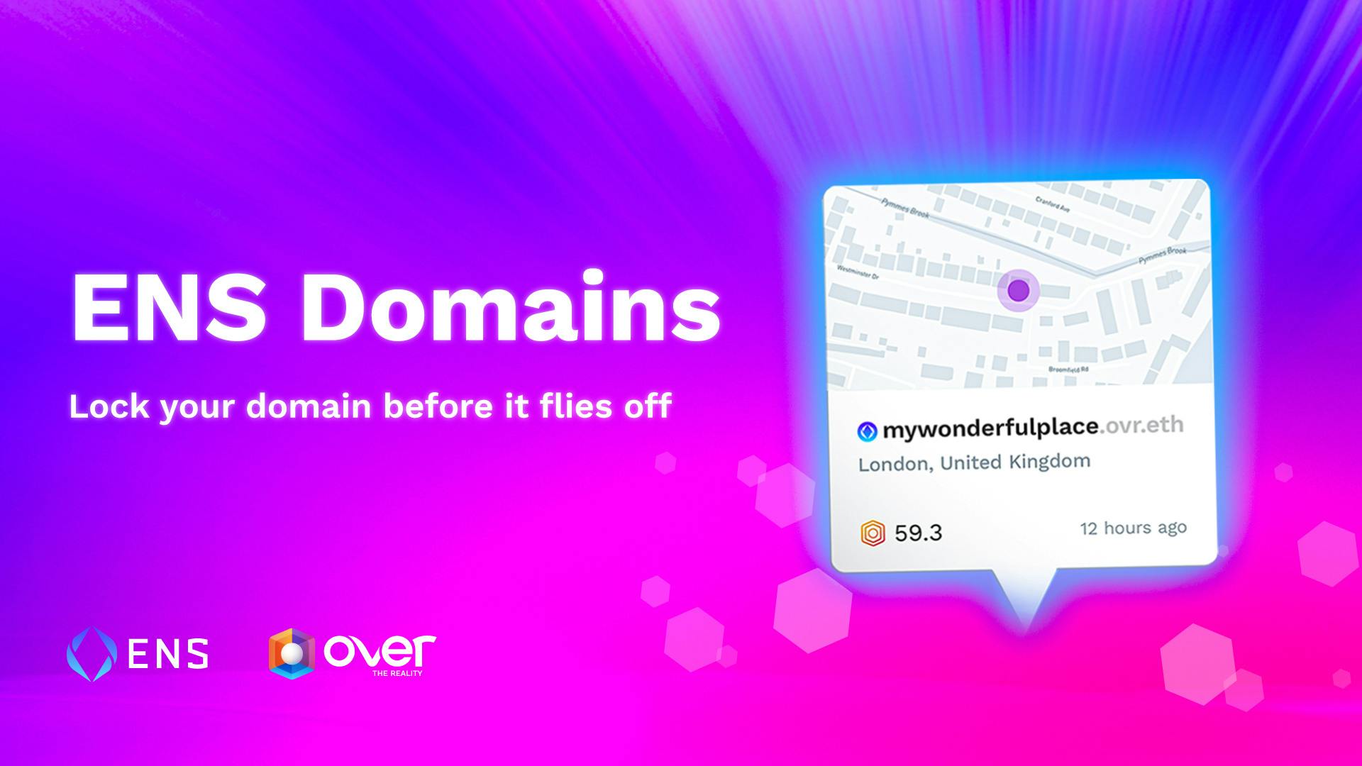 ENS domains are now available in the OVER Marketplace.